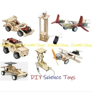 ชุดทดลองวิทยาศาสตร์ ของเล่นไม้ DIY ของเล่นฝึกทักษะ ของเล่นระดับประถม-มัธยม เชื่อมต่อไฟฟ้า ตัวต่อไม้