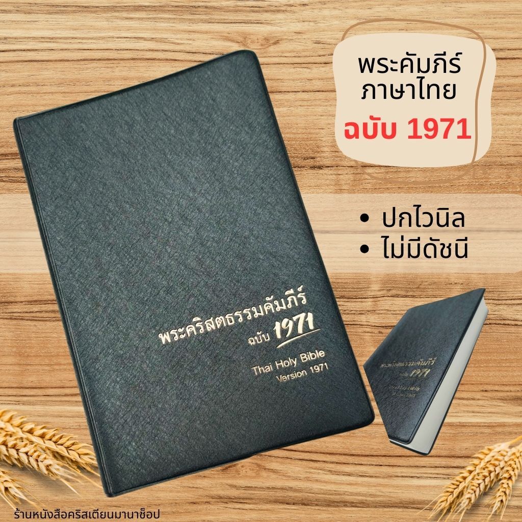 พระคัมภีร์ ฉบับ 1971  ขนาดกลาง 14.5x21x3 ซม ปกไวนิล พระคริสตธรรมคัมภีร์ คริสเตียน พระเยซู GOD JESUS