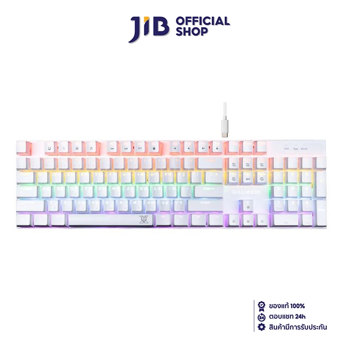 KEYBOARD (คีย์บอร์ด) NUBWO X62 RHIANNON (WHITE) (BLUE SWITCH - MINI RGB - EN/TH)