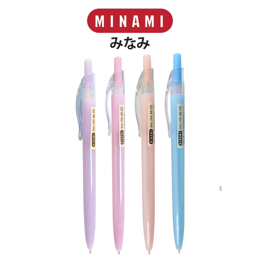 MINAMI أقلام حبر جاف 0.5 مم MI-05 ‏(قلمان) أزرق — صورة 2