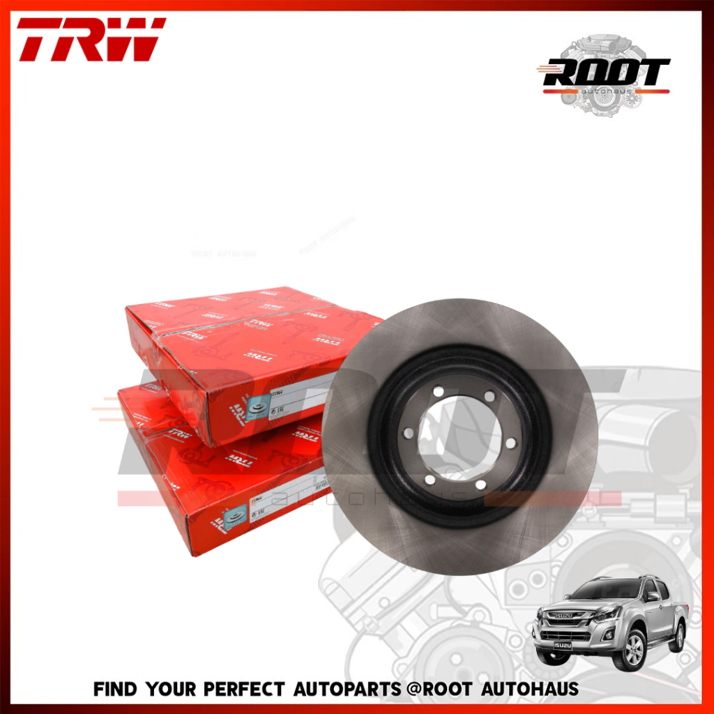 TRW จานเบรคหน้า 6รู 300MM. ISUZU D-MAX V-CROSS ปี 2011-2015 4WD / MU-X ปี 12 ขึ้นไป เบอร์ DF7988S