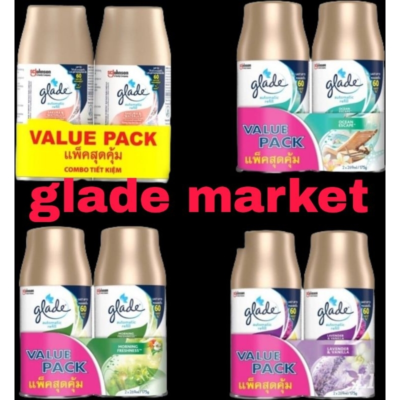 **โปรร้านใหม่**glade เกลด สเปรย์ฉีดปรับอากาศชนิดเติม252(แพ๊คคู่ คุ้มกว่า)