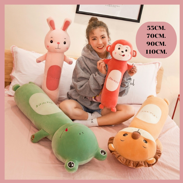 ตุ๊กตาหมอนข้างสัตว์น่ารัก 55CM 70CM 90CM 110CM เขียนการ์ดอวยพรได้ ของขวัญวันเกิด ของขวัญวันครบรอบ ของขวัญโอกาศพิเศษ