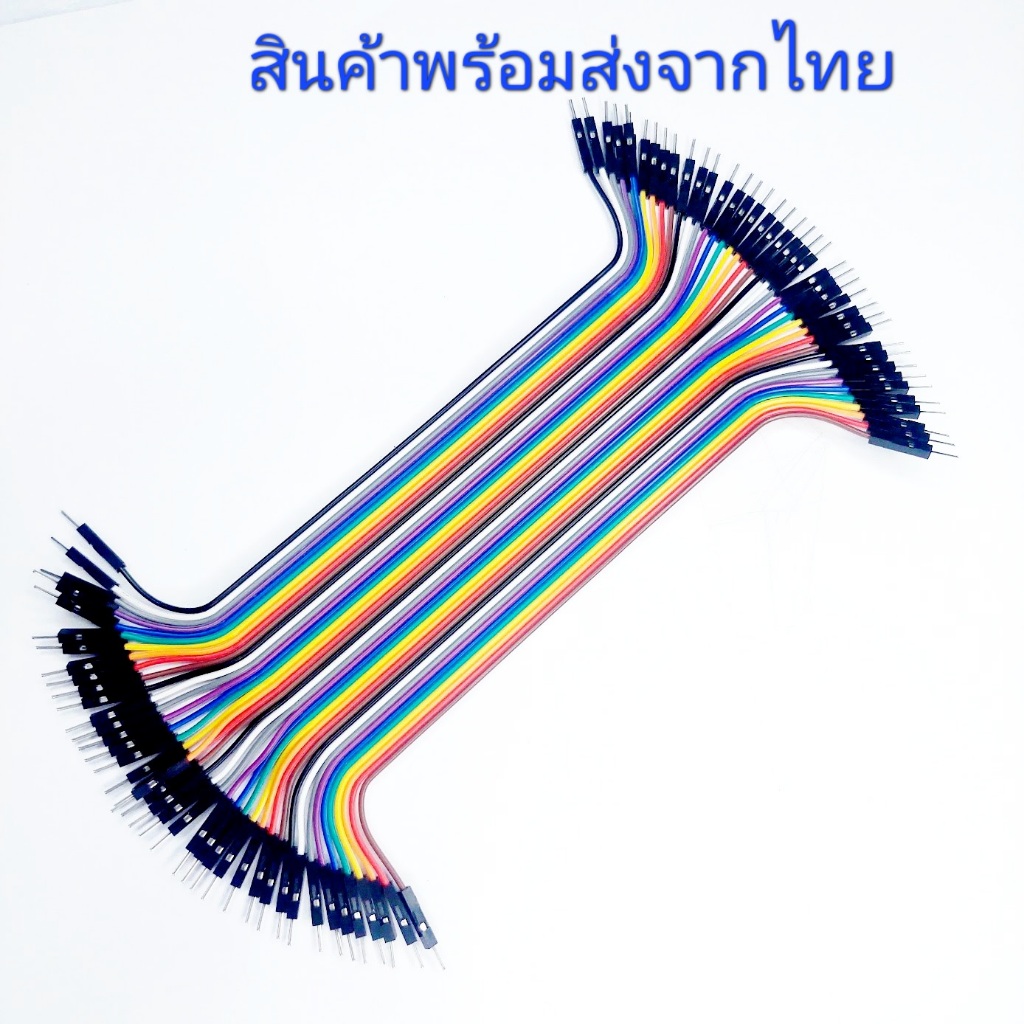 สายไฟจัมเปอร์ ยาว 20cm จำนวน 40 เส้น Jumper wire