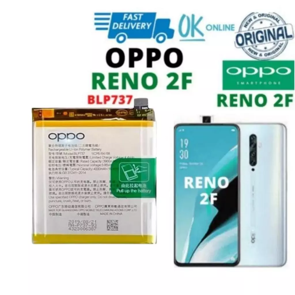 แบตเตอรี่ Oppo Reno2f แท้ แบต Oppo Reno5 แท้ BLP737 Battery แบต ใช้ได้กับ ออปโป้A11k A12 A15 A15s A16 A31-2020 A35-5G