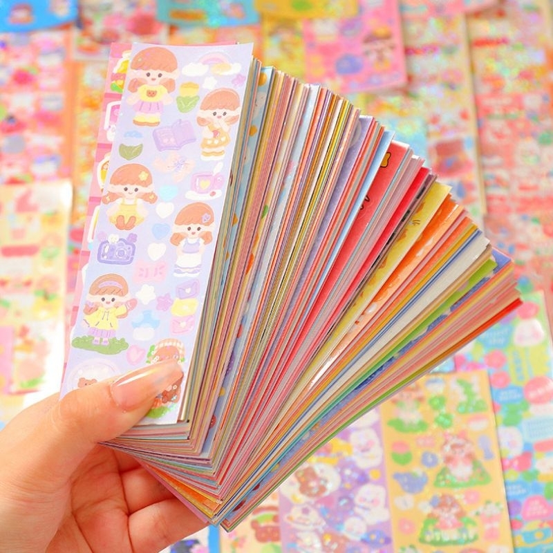 สติ๊กเกอร์ 2บาท ส่งด่วนได้ สุ่มลาย อุปกรณ์ทำพวงกุญแจ สติ๊กเกอร์น่ารัก อุปกรณ์ DIY Sticker