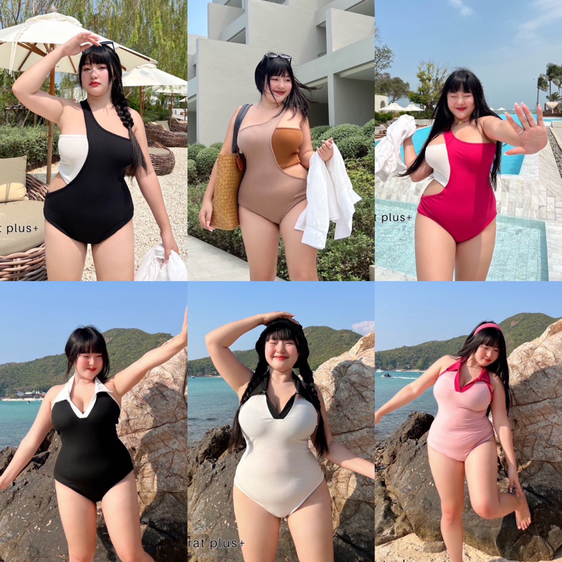 ชุดว่ายน้ำ สาวอวบ วันพีช อก 36-52 ใส่ได้ บิกินี่สาวอวบ