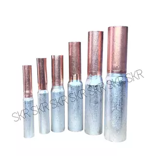 สลิปต่อสายไฟ อลูมิเนียม - ทองแดง 10 - 240 Sq.mm. (ชุด 1อัน) ( Sleeves AL - CU ) สลิป ปลือย