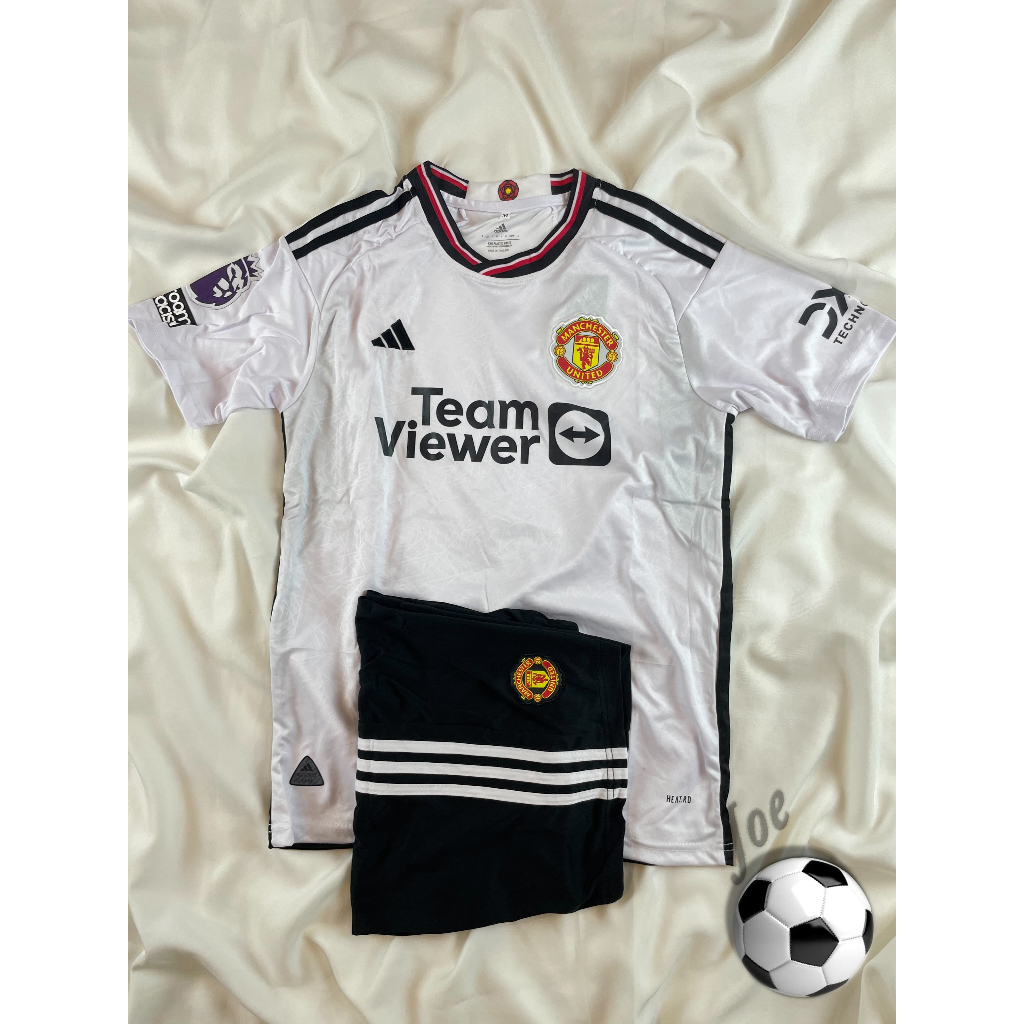 ชุดบอล Manchester United (White) เสื้อบอลและกางเกงบอลผู้ชาย ปี 2023-2024 ใหม่ล่าสุด