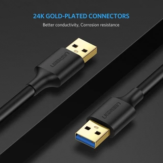 UGREEN รุ่น 10369 Data Cable USB 3.0 Type Male to Cordon Transfer SuperSpeed สายต่อพ่วง USB A Male to USB A Male