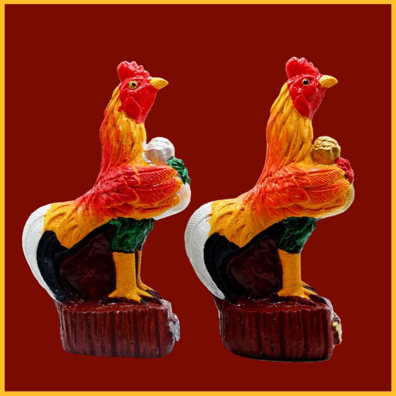 ไก่ชนหอบเงินหอบทอง (ขนาด 15 ซม.) ตุ๊กตาไก่ชน ไก่มงคล ไก่ถวายไอ้ไข่ ไก่นำโชค ไก่ชน ไก่จิกทรัพย์ ตุ๊กตาแก้บน ตุ๊กตาตั้งศาล - รูปที่ 2