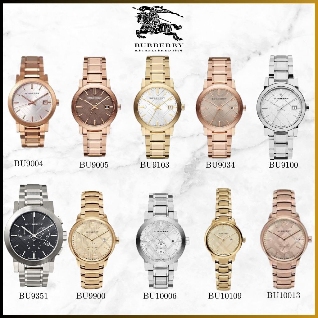 พร้อมส่ง OUTLET WATCH นาฬิกา Burberry นาฬิกาข้อมือผู้หญิง นาฬิกาผู้ชาย แบรนด์เนม Brandname Watch BU9109