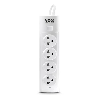 Vox NOVA SERIES ปลั๊กไฟมีระบบกันไฟกระชาก รุ่น NV-140 : 1 สวิตช์ 4 ช่องเสียบ (3 เมตร/ 5 เมตร)