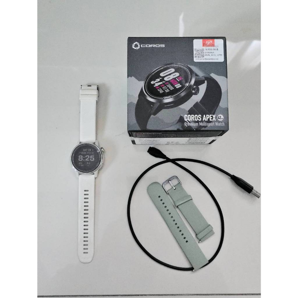 **นาฬิกามือสอง** สภาพ 90% COROS APEX Premium Multisport Watch 42mm สีขาว สำหรับออกกำลังกาย วิ่งเทรล 