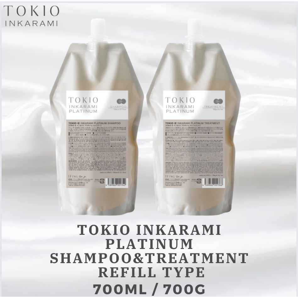 [TOKIO] 【 refill】 INKARAMI PLATINUM  Shampoo 700ml Treatment 700g set  [Direct from Japan]