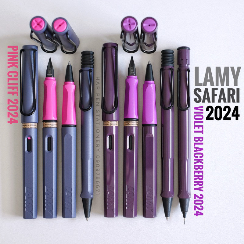 **พร้อมส่งค่ะ**Lamy Safari Pink Cliff & Violet Blackberry 2024 ปากกา ดินสอกด ลามี่ คลิปดำ ชมพู ม่วง