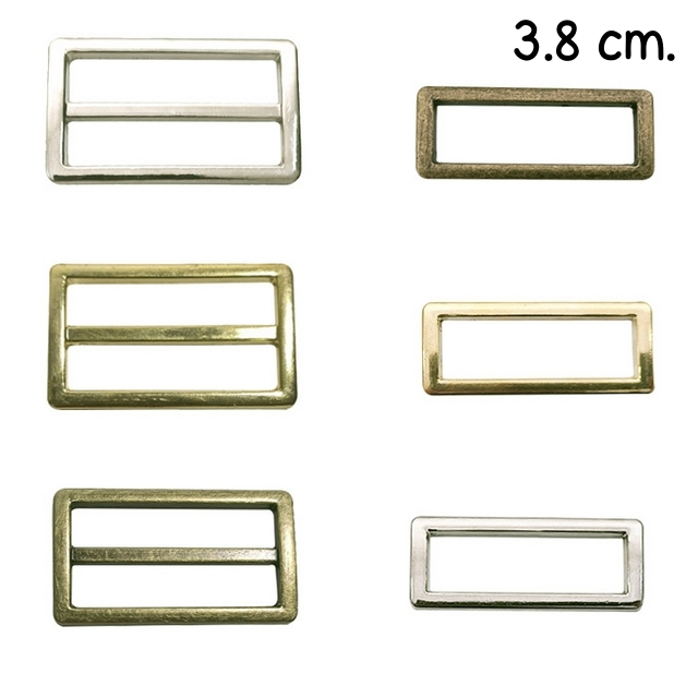 3.8 cm. ห่วงปรับสาย ห่วงเหลี่ยม สายกระเป๋า (พร้อมส่งจากไทย)