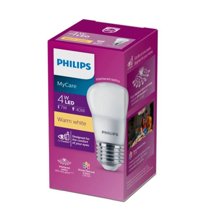 [ของแถม] Philips LED รุ่น EyeComfort 4วัตต์ ขั้วE27 แสงอุ่น 3000K