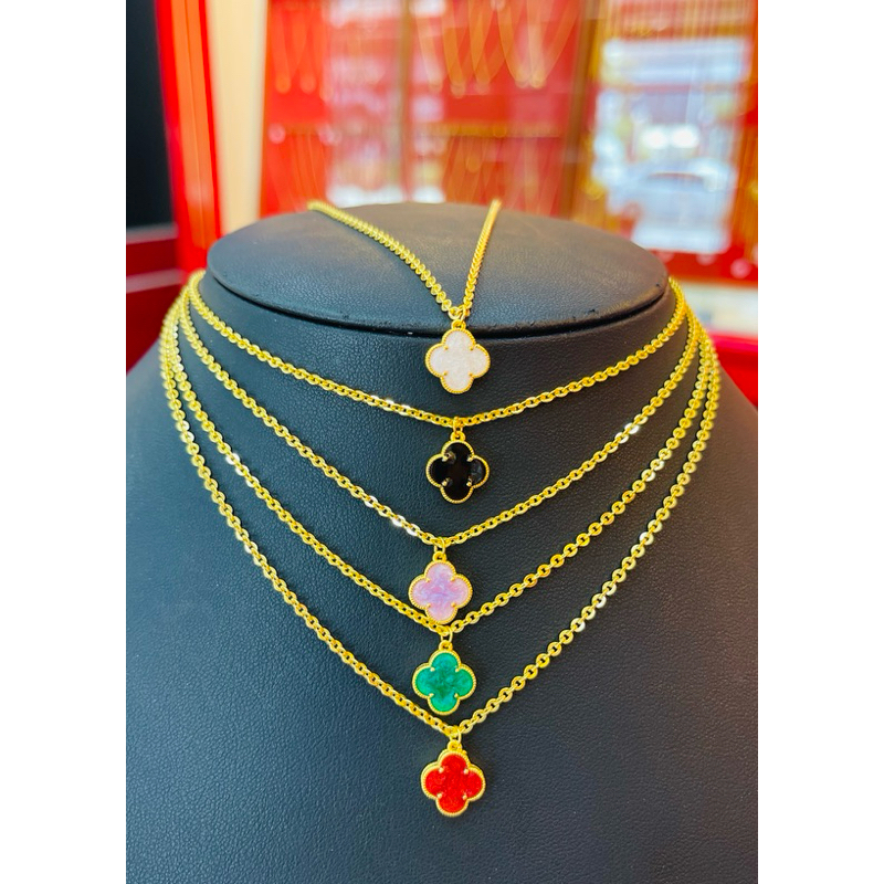 KMDGold สร้อยคอทองแท้96.5% 1สลึงลายโซ่ลงยา สวยน่ารักมากมาย สินค้าขายได้จำนำได้ พร้อมใบรับประกันสินค้