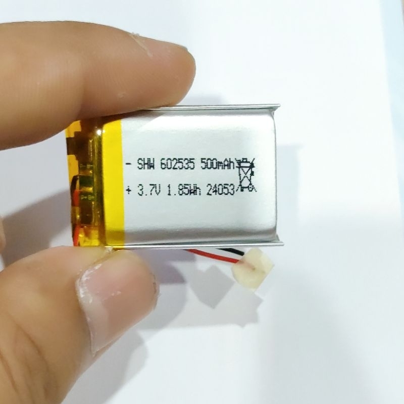 3.7v 500mah  602535 Li-Po li ionแบตเตอรี่ สำหรับMp3 MP4  กล้องติดรถยนต์ - รูปที่ 2