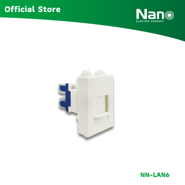 NANO เต้ารับคอมพิวเตอร์ LAN (CAT6) ขนาด 1 ช่อง Classic series (1 ชิ้น/กล่อง) รุ่น NN-LAN6