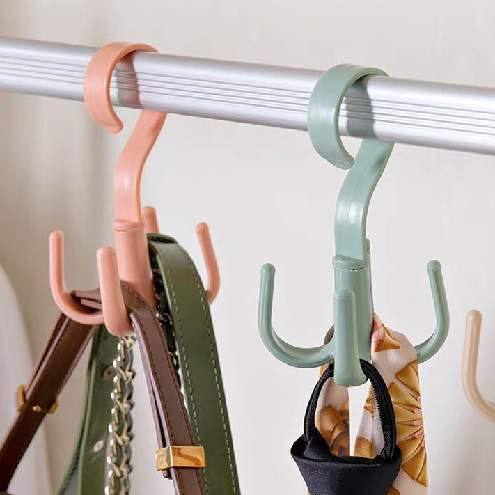 ที่แขวนของแบบตะขอ 4 แฉก หมุนได้ 360 องศา#D020