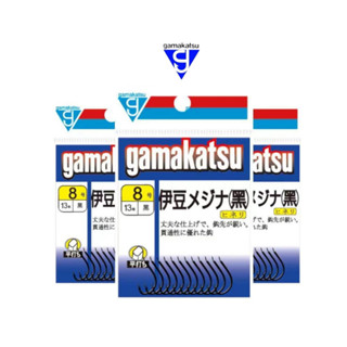 ตัวเบ็ดมีเงี่ยง Gamakatsu ทรงอิซึม่า หน้าบิด