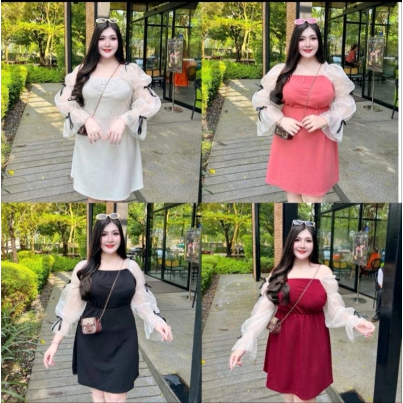 เดรสสาวอวบอ้วนใส่ออกงาน ชุดออกงานคนอ้วนใส่งานแต่ง งานบุญงานบวช