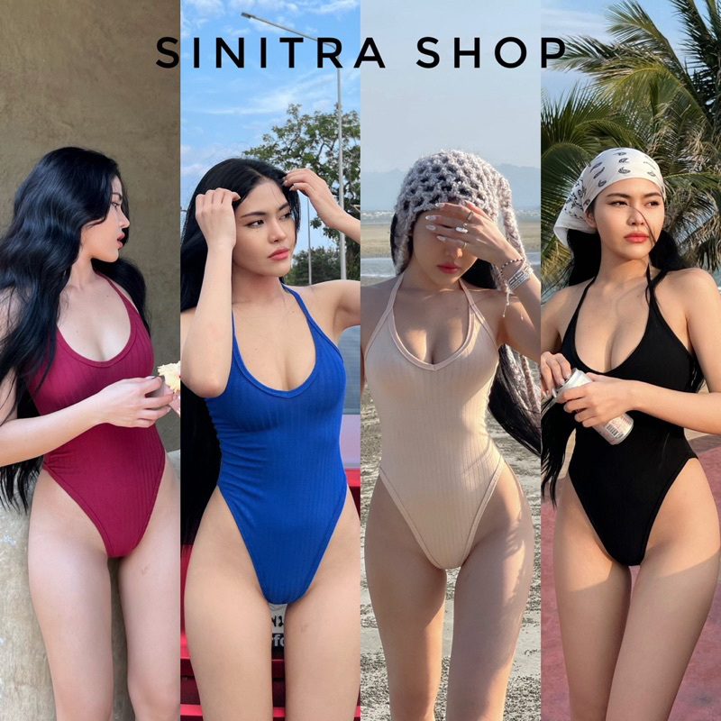 Bella Bodysuit บอดี้สูทผูกคอรัดรูป Sinitra Shop