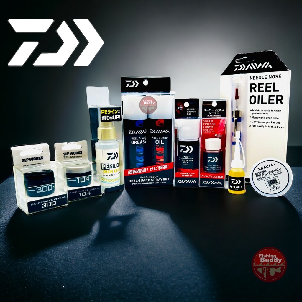 รวม DAIWA SLP WORKS GREASE & OIL น้ำมัน จารบี สเปรย์สายPE สเปรย์เคลือบคันเบ็ด สำหรับรอก,คันตกปลา มาแ