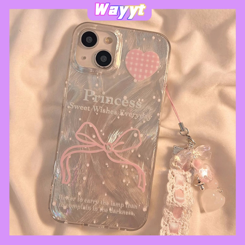 จัดส่ง24ชม for iPhone 15 Pro Max 14 13 12 11 พกง่ายๆ case เคสไอโฟน11 การป้องกันการตก การ์ตูน โบว การชุบ พร้อมจี้ case