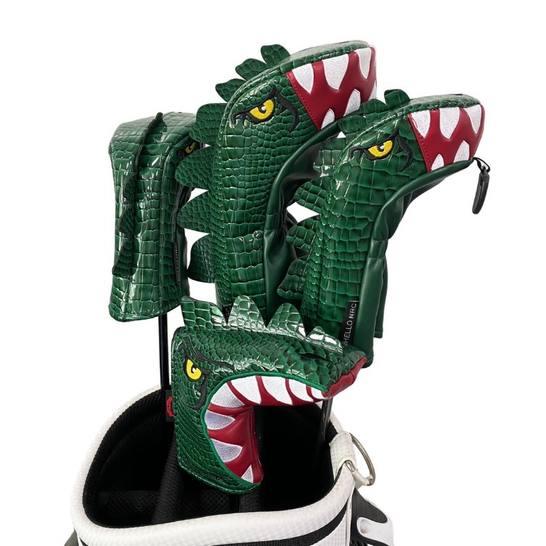 ปลอกหุ้มหัวไม้กอล์ฟ ลายจระเข้สีเขียว (CVB007) Cover Crocodile กันน้ำ ทนแดดได้ดี
