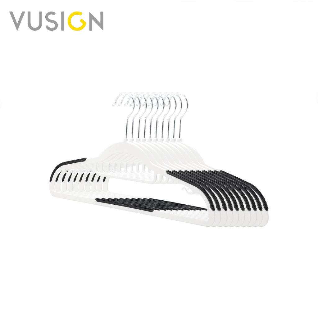 Vusign ไม้แขวน ไม้แขวนเสื้อ ไม้แขวนเสื้อมินิมอล ที่แขวนเสื้อ ขอบกันลื่น Coat Hanger