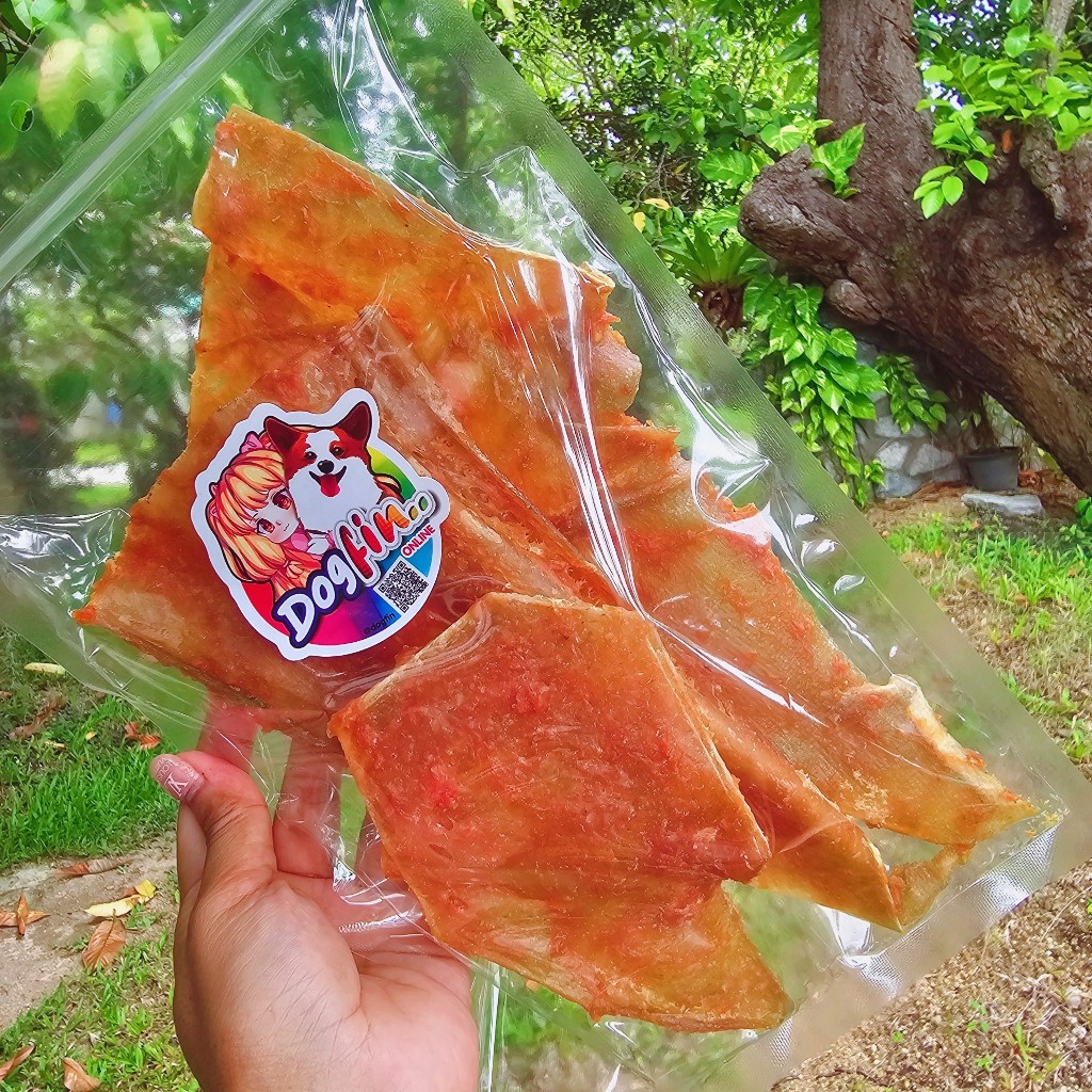 Dogfin (ด็อกฟิน) หนังแผ่นคลุกไก่/หนังแผ่นคลุกตับ ขนมสำหรับสุนัขทุกสายพันธุ์