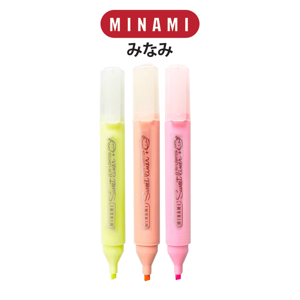 MINAMI (มินามิ) ปากกาเน้นข้อความ สีพาสเทล ตรามินามิ MI-445 จำนวน 1 ด้าม