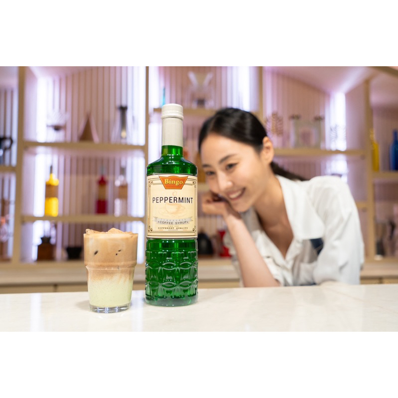 บิงโกไซรัป เปปเปอร์มินต์ 780 มล. [ BINGO Syrup Peppermint 780 Ml. ]