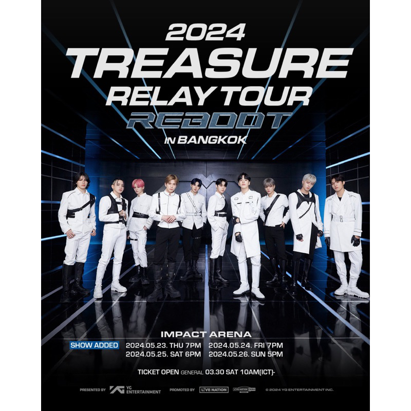 บัตรคอนเสิร์ต #TREASURE_REBOOT_IN_BANGKOK