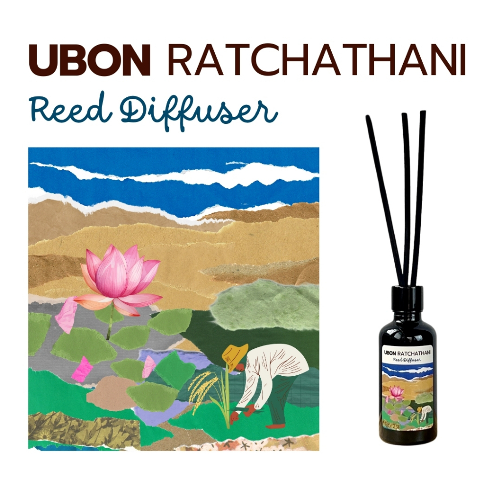 หลงอุบล ก้านไม้หอมปรับอากาศ Thai Crush Reed Diffuser 50 ml ประสบการณ์หอมเอกลักษณ์จังหวัดอุบล
