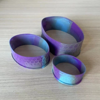 แผ่นกันลื่น สามารถติดตั้งที่ด้านล่างของขวดได้ วัสดุซิลิโคน 51mm 76mm 101mm รวม 3 ชิ้น ยืดหยุ่นได้เล็กน้อย