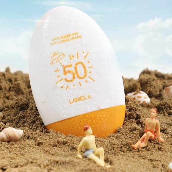 สูตรใหม่ ครีมกันแดดนมวัว กันแดดหน้า UV SPF50+ กันเหงื่อ กันน้ำ บางเบา ซึมเร็ว เกลี่ยง่าย UV3053