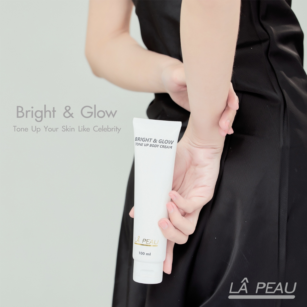 ครีมลงตัว LA PEAU BRIGHT AND GLOW TONE UP BODY CREAM ตัวจบของงานแต่งหน้า