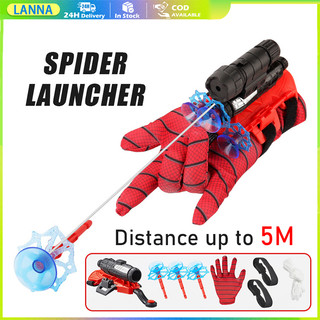 ตัวเปิดสไปเดอร์แมน ถุงมือคอสเพลย์Spiderman  ของเล่นยิงปืนสำหรับเด็ก