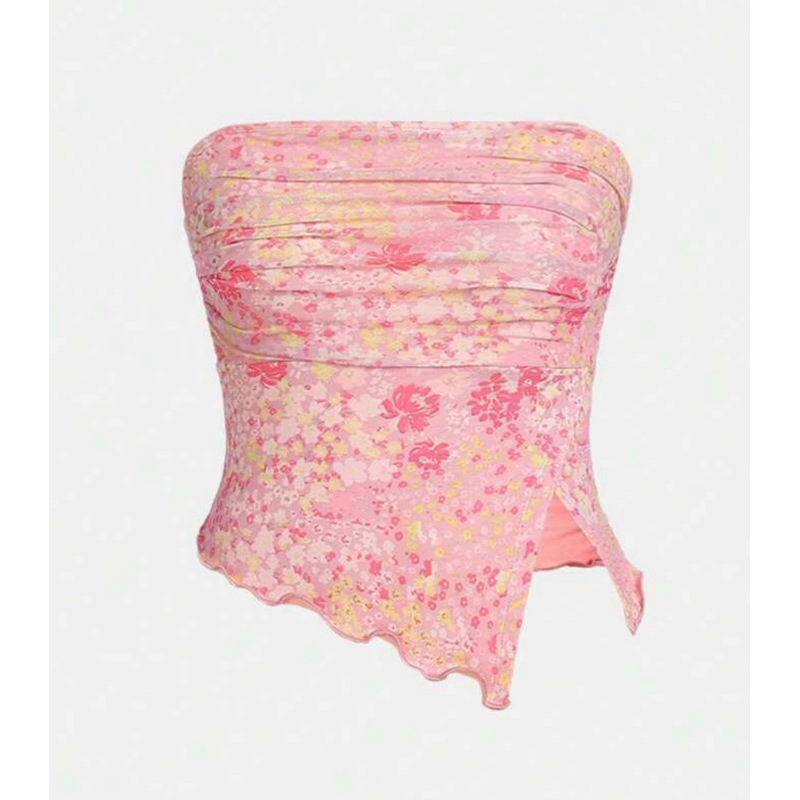 🇹🇭 พร้อมส่ง • เกาะอกพิมพ์ลายดอกไม้ ผ้านุ่ม (มีหลายสี)💐XS-S-M