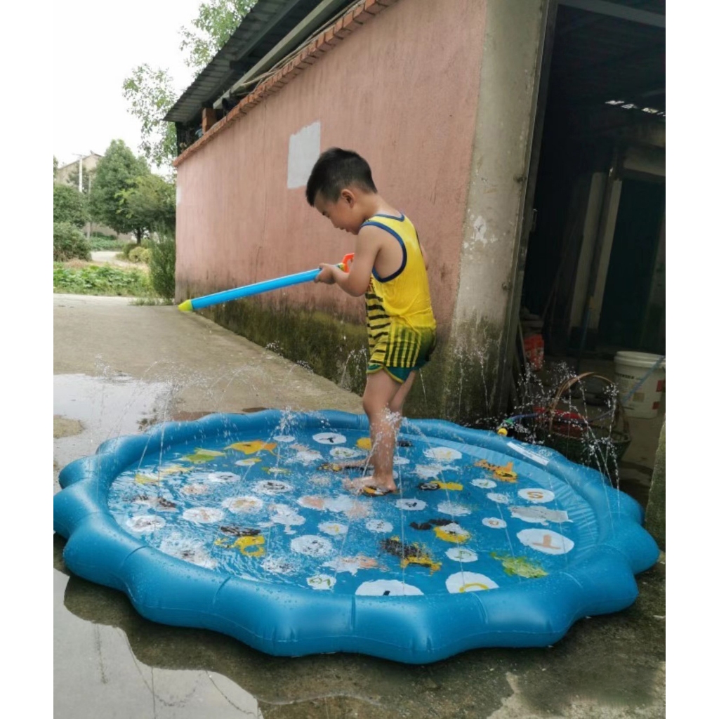 💧สระน้ำพุแสนสนุก ขนาด170cmกับ100cm สระน้ำพุเด็ก