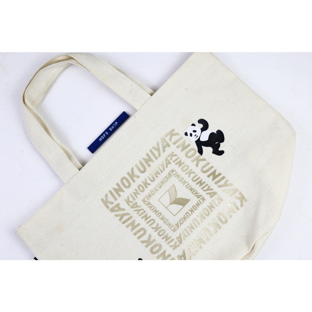 [มือสอง] กระเป๋าผ้า Kinokuniya Book Store - Keitamaruyama ลายแพนด้า