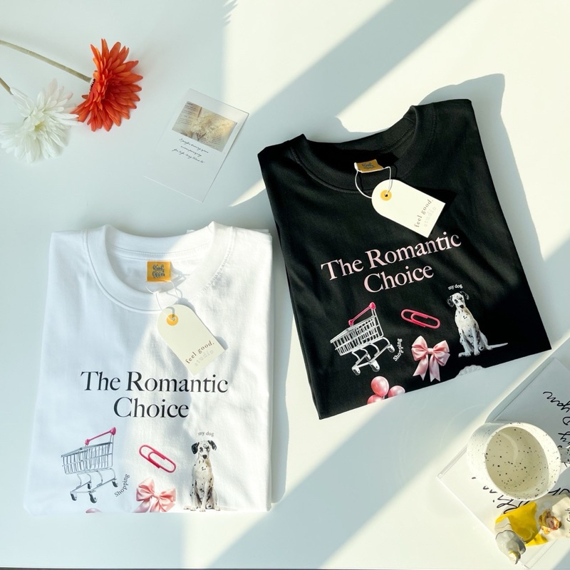 พร้อมส่ง เสื้อยืดโอเวอร์ไซส์ Oversize feelgood (The Romantic)