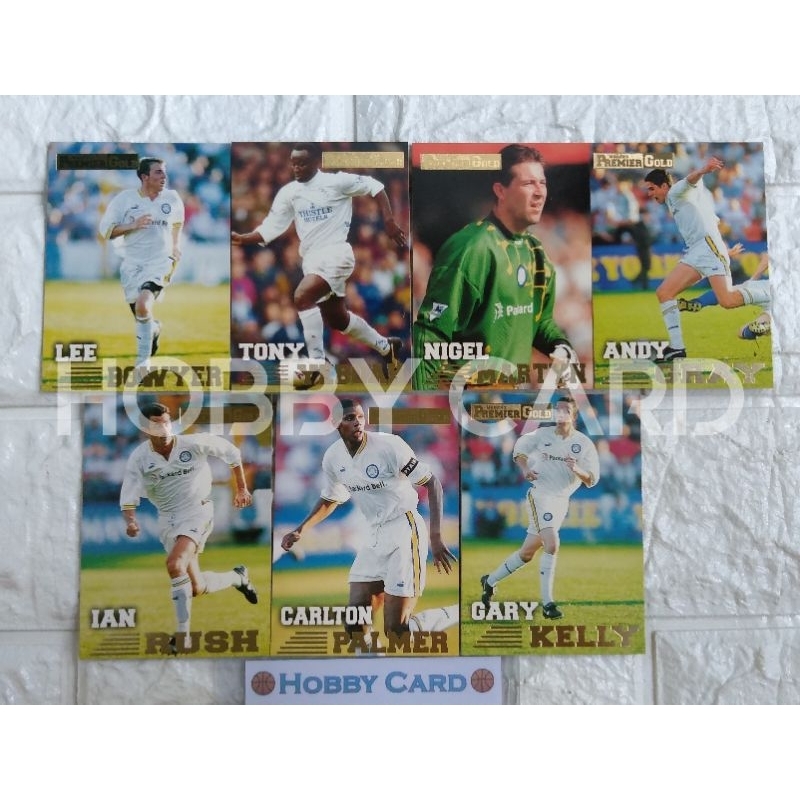 Merlin Premier Gold 96 Leeds United การ์ดบอลลีดส์ 7 ใบ Ian Rush การ์ดฟุตบอลยุค 90 Merlin Gold 1996 s