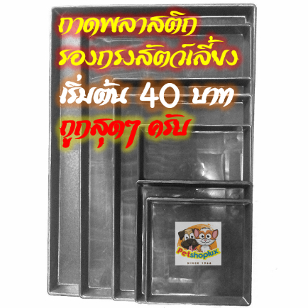 🔥4.4 ถาดรองฉี่สัตว์เลี้ยง สีดำ | ถาดพลาสติกรองกรงสุนัข แมว แข็งแรง พร้อมส่ง