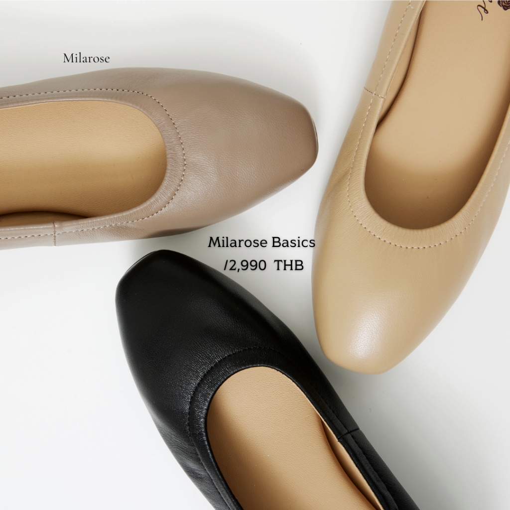 รองเท้าหนังแกะใหม่ล่าสุด รุ่น Basics M 378-1 ส้นสูง 1.5 นิ้ว ทรงกว้างใส่สบายหนังนิ่ม