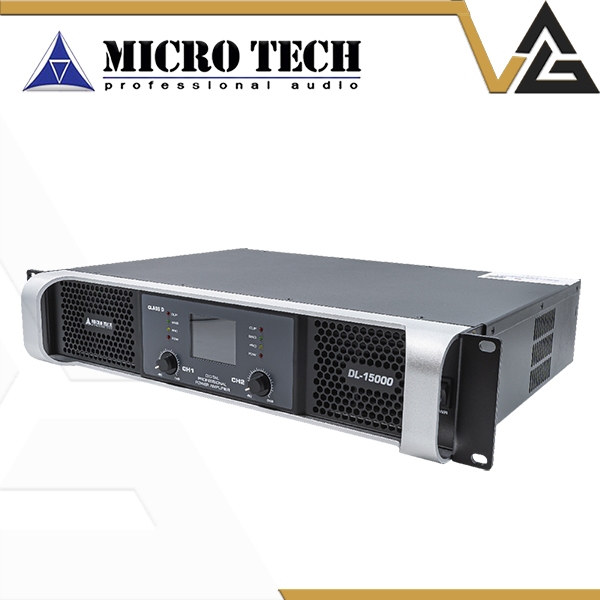 MICROTECH DL-15000 เพาเวอร์แอมป์ เครื่องขยายเสียง 1500W แอมป์ขยายเสียง 2ชาแนล Class D แอมป์ สวิตช์ชิ